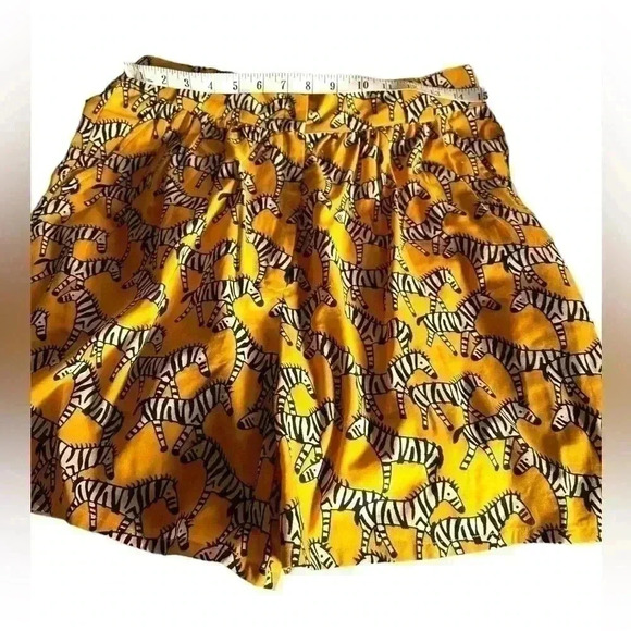Compania Fantastica XL yellow ZEBRA high waist trouser shorts NWT - Picture 8 of 16
